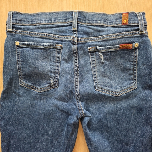 7 For All Mankind “The Skinny” Distressed Skinny Jeans – Size 30 - Picture 11 of 12
